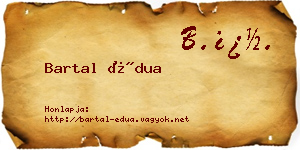 Bartal Édua névjegykártya